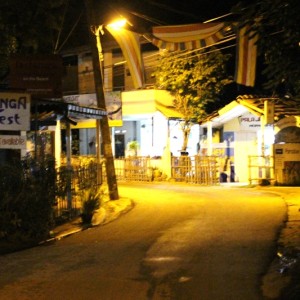 Backstreets of Unawatuna at night