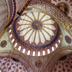 Decorative Tiles in Sultan Ahmed Mosque completed in 1616