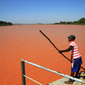 Catching the ferry at Bekopoka