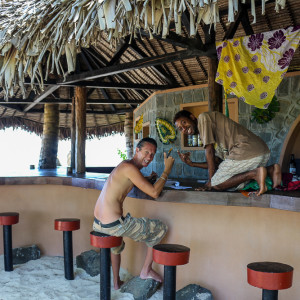 Vincent at the beach bar